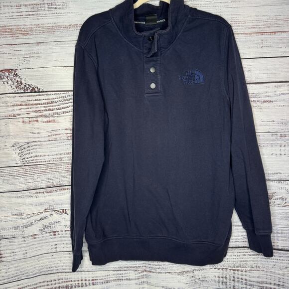 The North Face 1/4-Snap Fleece Pullover Navy Men's XL - Picture 2 of 7